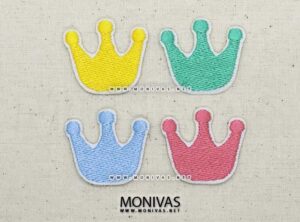Colorful Crown Set Iron On Patch (4pcs)