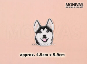 Siberian Husky Dog Head Iron On Patch