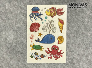 Marine Life Aquarium Theme Party Temporary Tattoo Sticker