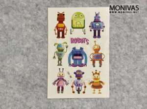 Operational Robots Theme Party Temporary Tattoo Sticker