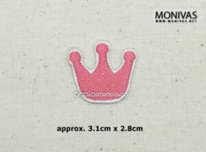 Pink Crown Iron On Patch