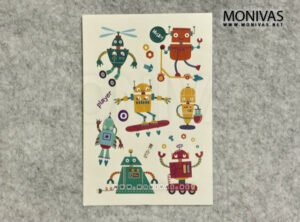 Scientist Robots Theme Party Temporary Tattoo Sticker