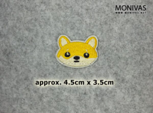 Shiba Inu Dog Head Iron On Patch