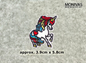 Small Rainbow Unicorn Iron On Patch