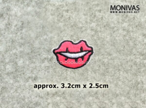 Smiling Lips Iron On Patch