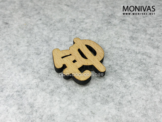 Zhong Surname Wooden Magnet