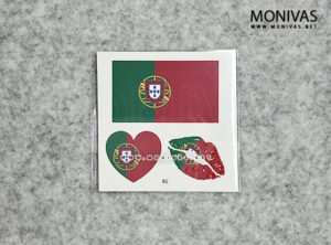 Portugal Flag Temporary Tattoo Stickers (8pcs)