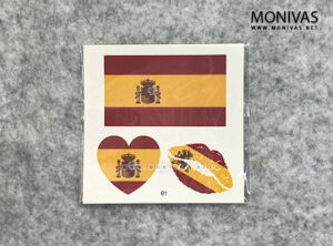 Spain Flag Temporary Tattoo Stickers (8pcs)