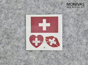 Switzerland Flag Temporary Tattoo Stickers (8pcs)