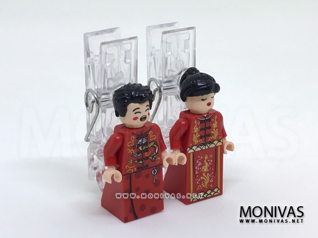 Chinese Wedding Couple Acrylic Photo Peg Clips