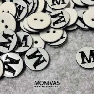 Capital M Initial Letters Alphabet Buttons (10pcs)