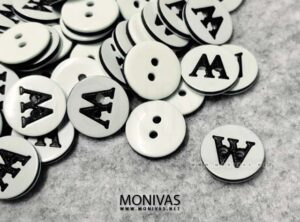 Capital W Initial Letters Alphabet Buttons (10pcs)