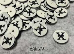 Capital X Initial Letters Alphabet Buttons (10pcs)