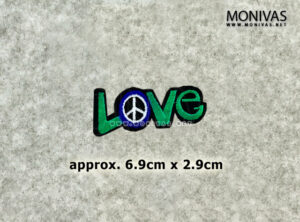 Love Peace Word Iron On Patch