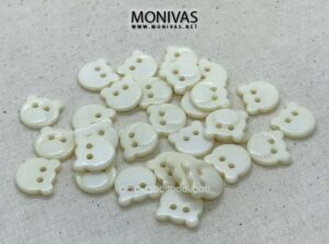 Off-White Bear Head PVC Buttons (8pcs)