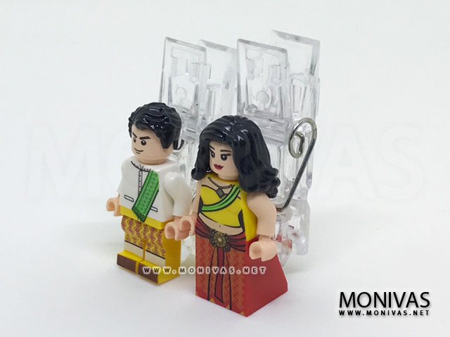 Thai Wedding Couple Acrylic Photo Peg Clips