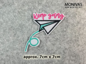 Keep Going Paper Plane Iron On Patch