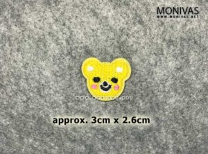 Mini Bear Head Iron On Patch
