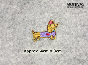 Mini Dachshund Dog Iron On Patch