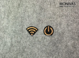 On-Off Wifi Sign Iron On Patch Set (2pcs)