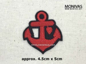 Red Anchor Iron On Patch