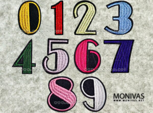 Single Color Numeric Number Iron On Patch (0-9)