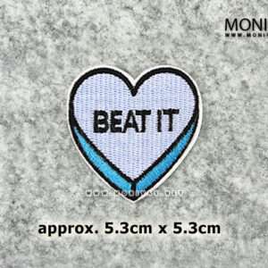 Beat It Heart Iron On Patch