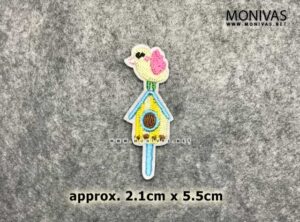 Mini Bird House Iron On Patch