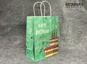 Birthday Cake Paper Bag Carrier (S)