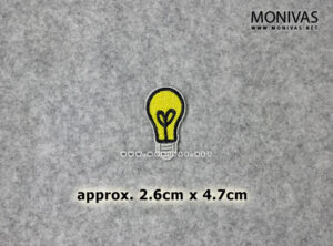 Mini Light Bulb Iron On Patch