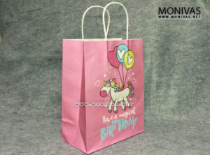 Magical Unicorn Birthday Paper Bag Carrier (S)