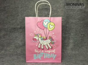Magical Unicorn Birthday Paper Bag Carrier (S)