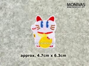 Maneki Neko Fortune Cat Iron On Patch