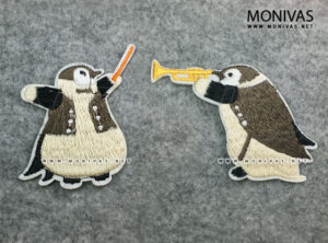 Penguin Band Iron On Patch Set (2pcs)