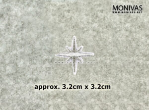 Small Silver Shining Star Iron On Patch