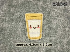 Big Glass of Milk Iron On Patch