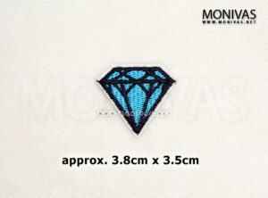 Blue Diamond Iron On Patch