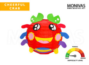 Cheerful Crab Paper Lantern DIY Crafting Kit (with LED Light and Handle)