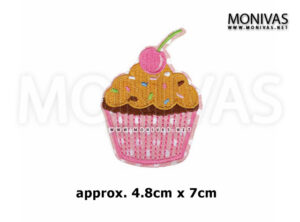 Cherry Cupcake Iron On Patch