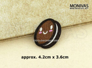 Chocolate Biscuit Iron On Patch