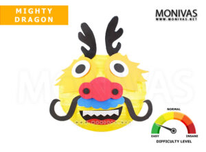 Mighty Dragon Paper Lantern DIY Crafting Kit (with LED Light and Handle)