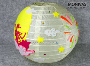 Moonlight Chang’e Paper Lantern DIY Crafting Kit (with LED Light and Handle)