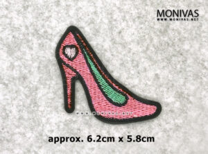 Pink High Heels Shoe Iron On Patch