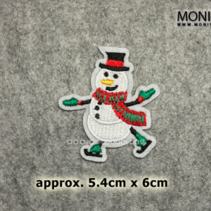 Snowman Embroidery Iron On Patch