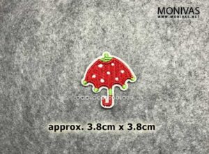 Strawberry Umbrella Iron On Patch