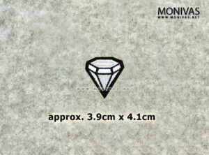 White Diamond Iron On Patch