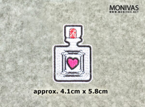 White Perfume Iron On Patch