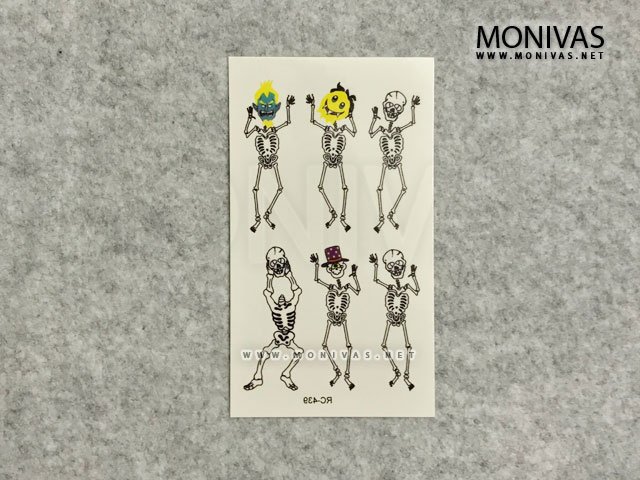 Funny Skeletons Halloween Party Temporary Tattoo Stickers