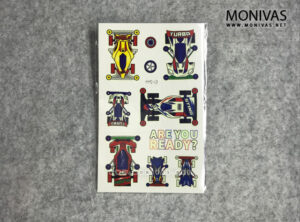 Glow in the Dark Racing Party Temporary Tattoo Sticker Set (6pcs)