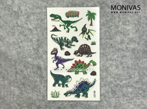 Glow in the Dark Dinosaur Party Temporary Tattoo Sticker Set (5pcs)